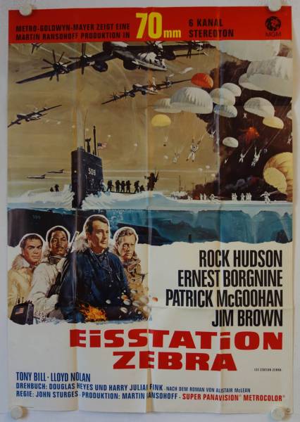 Ice Station Zebra original release german doublepanel movie poster